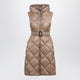 Max Mara The Cube Camel Belted Sleeveless Down Jacket