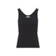 Lemaire Squid Ink Blue Cotton Ribbed Tank Top
