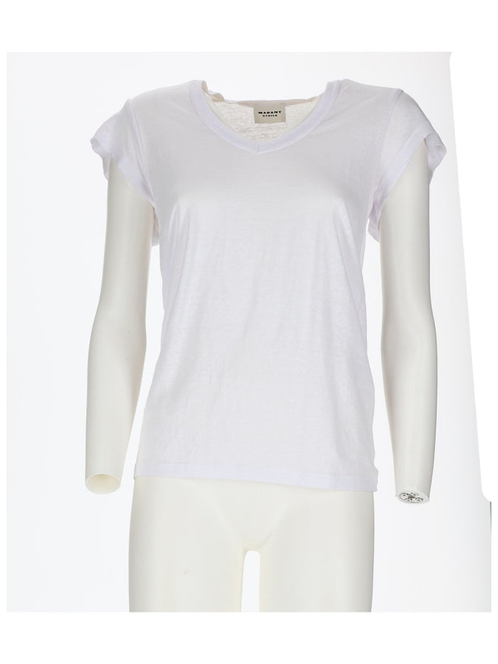 Isabel Marant Etoile White Linen T-Shirt