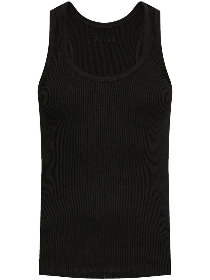 Isabel Marant Black Ribbed Thea Tank Top