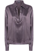 Tom Ford Peach Feel Silk Satine Polo Shirt