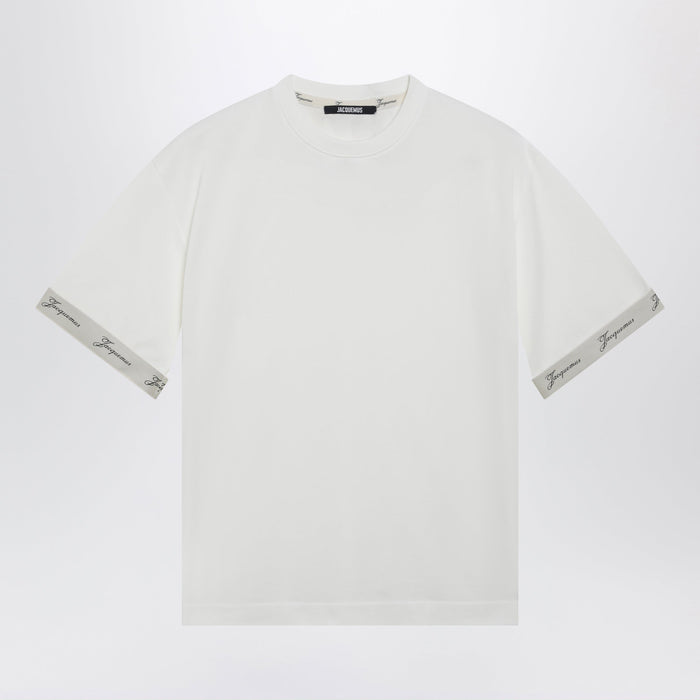 Jacquemus White Ventadou T-Shirt In Paper-Effect Jersey
