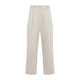 The Frankie Shop Light Beige Norstrand Cotton Chino Trousers