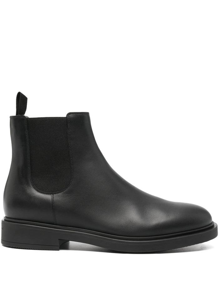 Gianvito Rossi Black Calf Lamb Leather Shoes