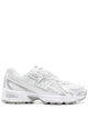 New Balance White Synthetic Mesh Sneakers