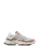 New Balance Light Grey Pink Pigskin Mesh Sneakers