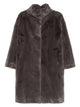 Herno High-Neck Faux-Fur Coat