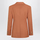 Chloé Single-Breasted Jacket In Burnt Orange Wool Gabardine
