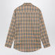 Burberry Beige Cotton Shirt With Check Pattern
