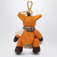 Burberry Orange Fox Charm In Knitted Cotton