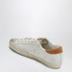 Golden Goose Super-Star Sneakers In White/Beige With Glitter Star