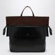 Loewe Large Switch Tote Bag In Black/Espresso Leather And Suede