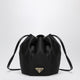 Prada Mini Black Satin Bucket Bag