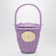 Patou Lilac Wicker Bucket Bag