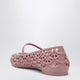 Valentino Garavani Pink Rubber Vlogo Signature Ballet Flats