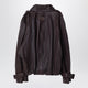 Acne Studios Dark Brown Cropped Leather Trench Coat