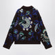 Sacai Brown Wool Jacket With Floral Pattern