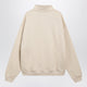 Jacquemus Beige Half-Zip Sweatshirt With Grosgrain Logo