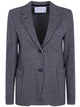 Harris Wharf London Women Stand Up Collar Blazer Patterned Moleskin