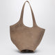 The Attico Tobaccocoloured Suede La Scoop Medium Bag