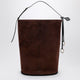 Alaia Hip Large Brown Suede Leather Bucket Bag