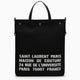 Saint Laurent North/South Tote Bag In Black Canvas