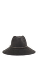 Peserico Wool Felt Hat With Leather Trim And Decorative Metal Cord