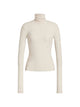 Alberta Ferreti Nude Neutrals Triacetate Polyester Turtleneck