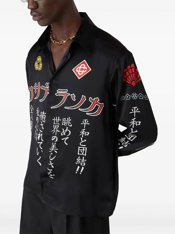 Casablanca Shirt Ls Silk Satin