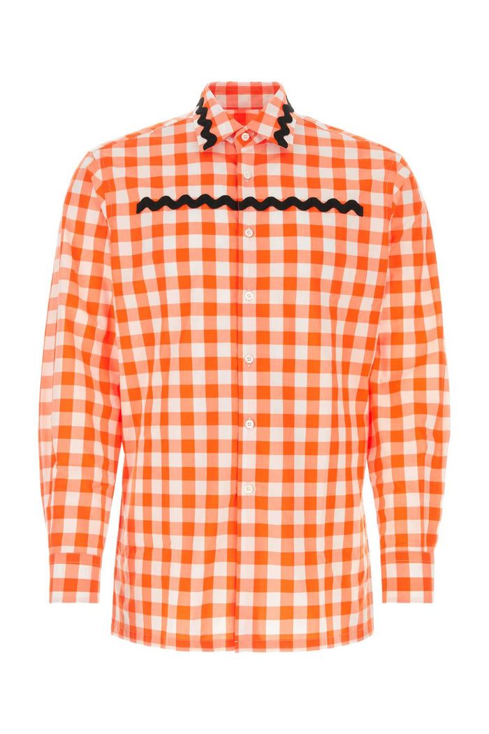 Prada Embroidered Poplin Shirt