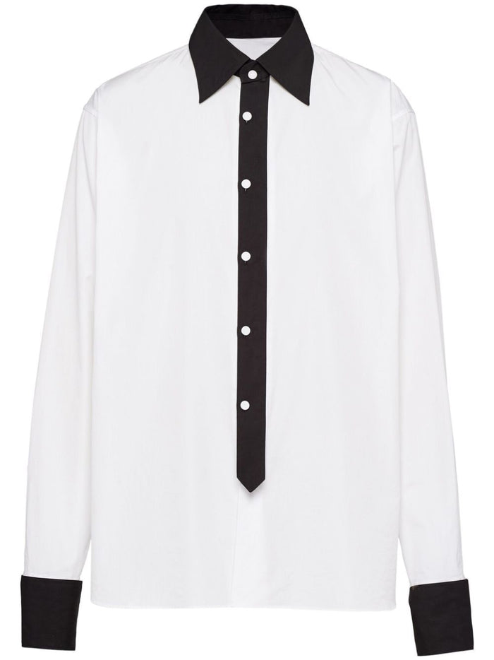 Prada White Poplin Oversize Shirt