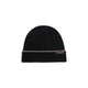 Kiton Black Grey Cable-Knit Beanie