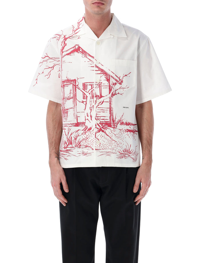 Prada Prada "Cabin" Printed Cotton Shirt