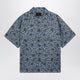 Prada Hematite/Black Floral Print Bowling Shirt