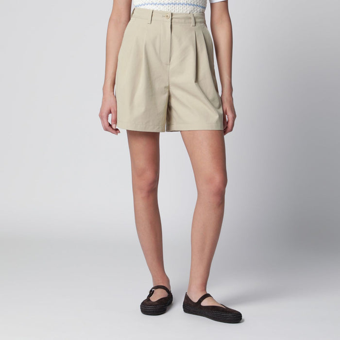 Dunst Beige Cottonblend Bermuda Shorts