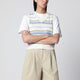 Dunst Ivory/Green/Light Blue Striped Crochet-Effect Vest