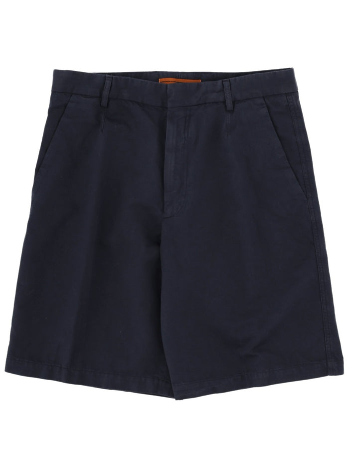 Zegna Black Cotton-Linen Trousers