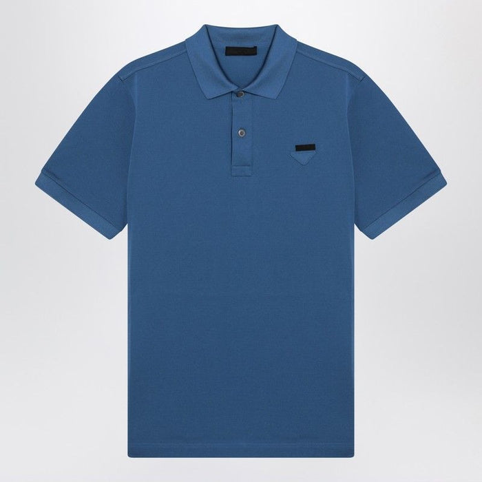 Prada Light Blue Cotton Piqué Polo