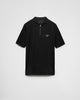 Prada Black Cotton Polo Shirt