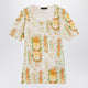 Prada Orange Floral Print T-Shirt