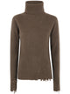 Uma Wang "Plain Ws" High Neck Rib Top