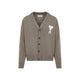 Ami Paris Beige Wool Cardigan