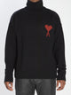 Ami Paris Pull Col Cheminee Avec Ami De Coeu