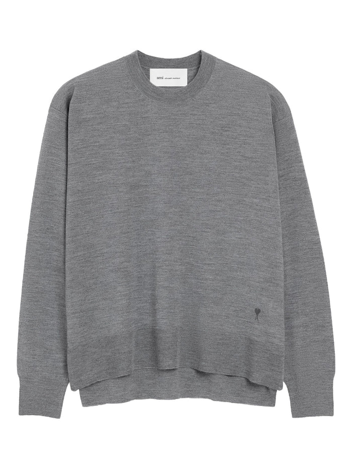 Ami Paris Wool Silk Crewneck Sweater Adc