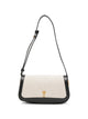 Ami Paris Paris Blanc Noir Leather Cotton Shoulder Bag