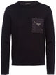 Prada Black Wool Nylon Pocket Sweater