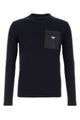 Prada Wool Sweater With Nylon Patch Pocket