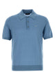 Prada Cerulean Blue Wool Polo Shirt