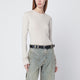 Entire Studios White Crewneck Cotton-Blend Top