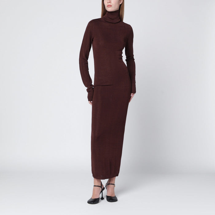 Entire Studios Brown Turtleneck Dress